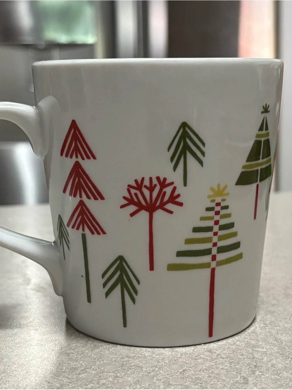 Crate&Barrel White Ceramic Mug with Julia Rothman Signature